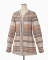 Basket Motif Knitted Jacket - brown