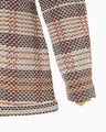 Basket Motif Knitted Jacket - brown
