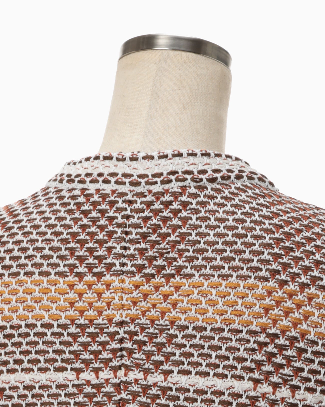Basket Motif Knitted Jacket - brown