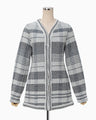 Basket Motif Knitted Jacket - navy