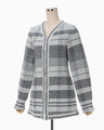 Basket Motif Knitted Jacket - navy