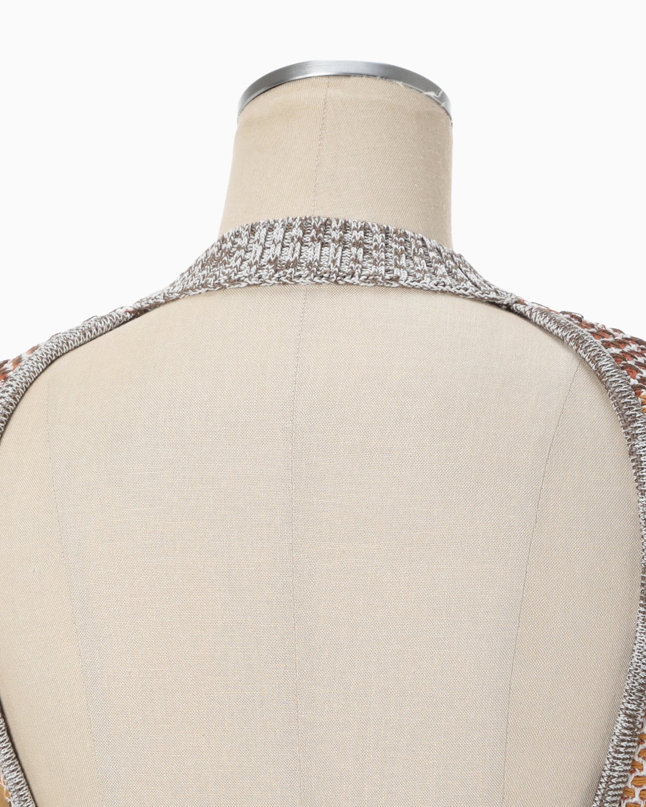 Basket Motif Knitted Top - brown