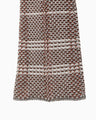Basket Motif Knitted Flared Trousers - brown