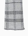 Basket Motif Knitted Flared Trousers - navy