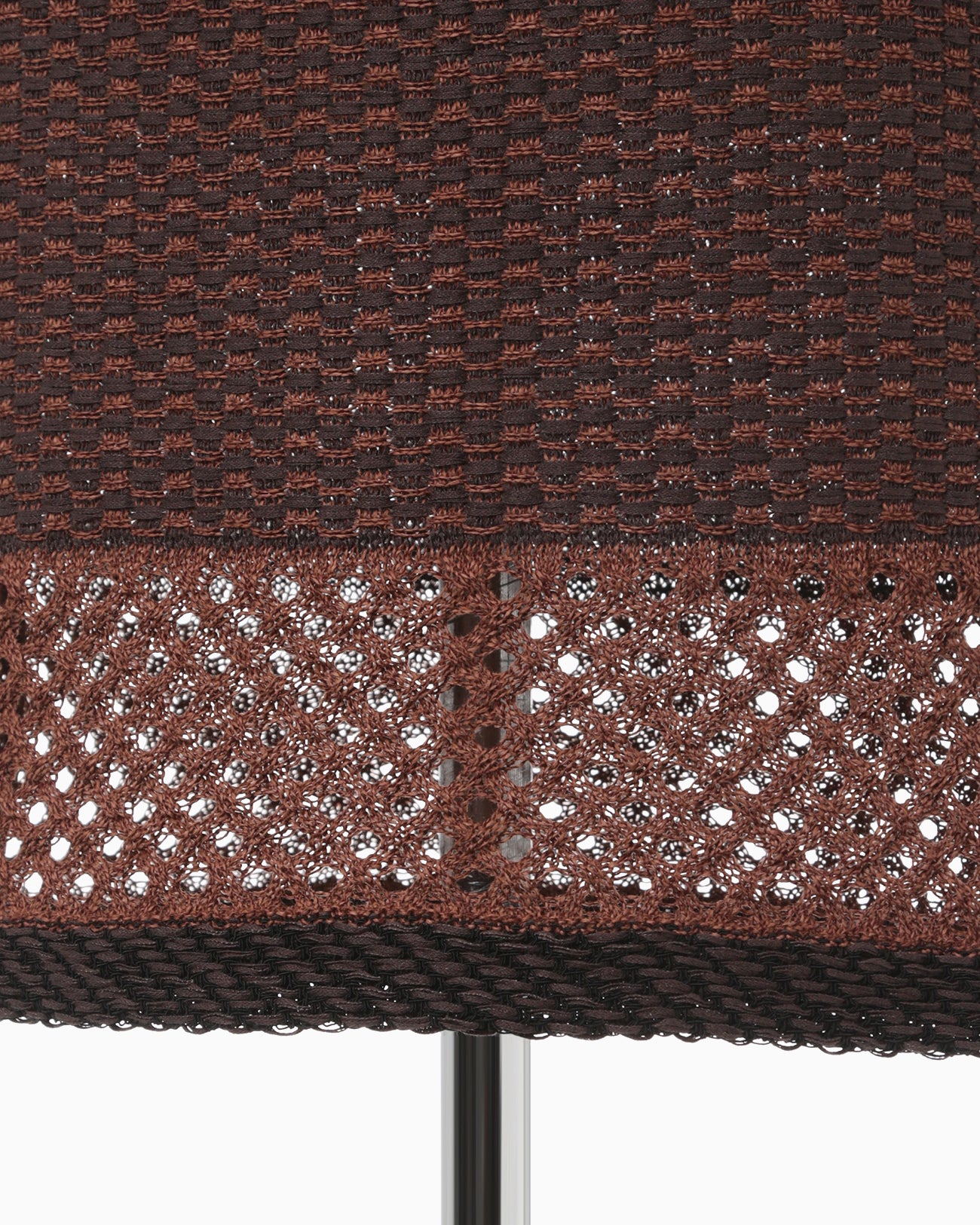 Bamboo Basket Pattern Knitted Dress - brown