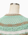 Bamboo Basket Pattern Knitted Cardigan - mint green