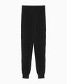 Openwork Lace-up Knitted Trousers - black
