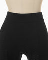 Openwork Lace-up Knitted Trousers - black