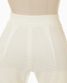 Openwork Lace-up Knitted Trousers - white