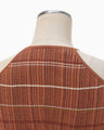Random Ribbed Plaid Knitted Top - brown