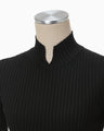 Basket Weave Detailed Knitted Top - black