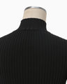 Basket Weave Detailed Knitted Top - black