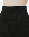 Basket Weave Detailed Knitted Skirt - black