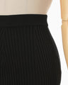 Basket Weave Detailed Knitted Skirt - black