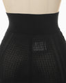 Openwork Lace-up Knitted Shorts - black