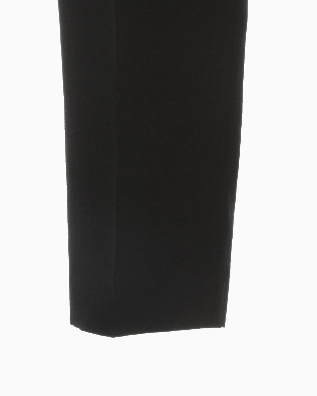Silk Wool Double Cloth Tapered Trousers - black