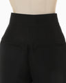 Silk Wool Double Cloth Tapered Trousers - black