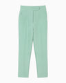 Silk Wool Double Cloth Tapered Trousers - mint green