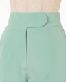 Silk Wool Double Cloth Tapered Trousers - mint green