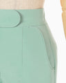 Silk Wool Double Cloth Tapered Trousers - mint green