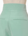 Silk Wool Double Cloth Tapered Trousers - mint green