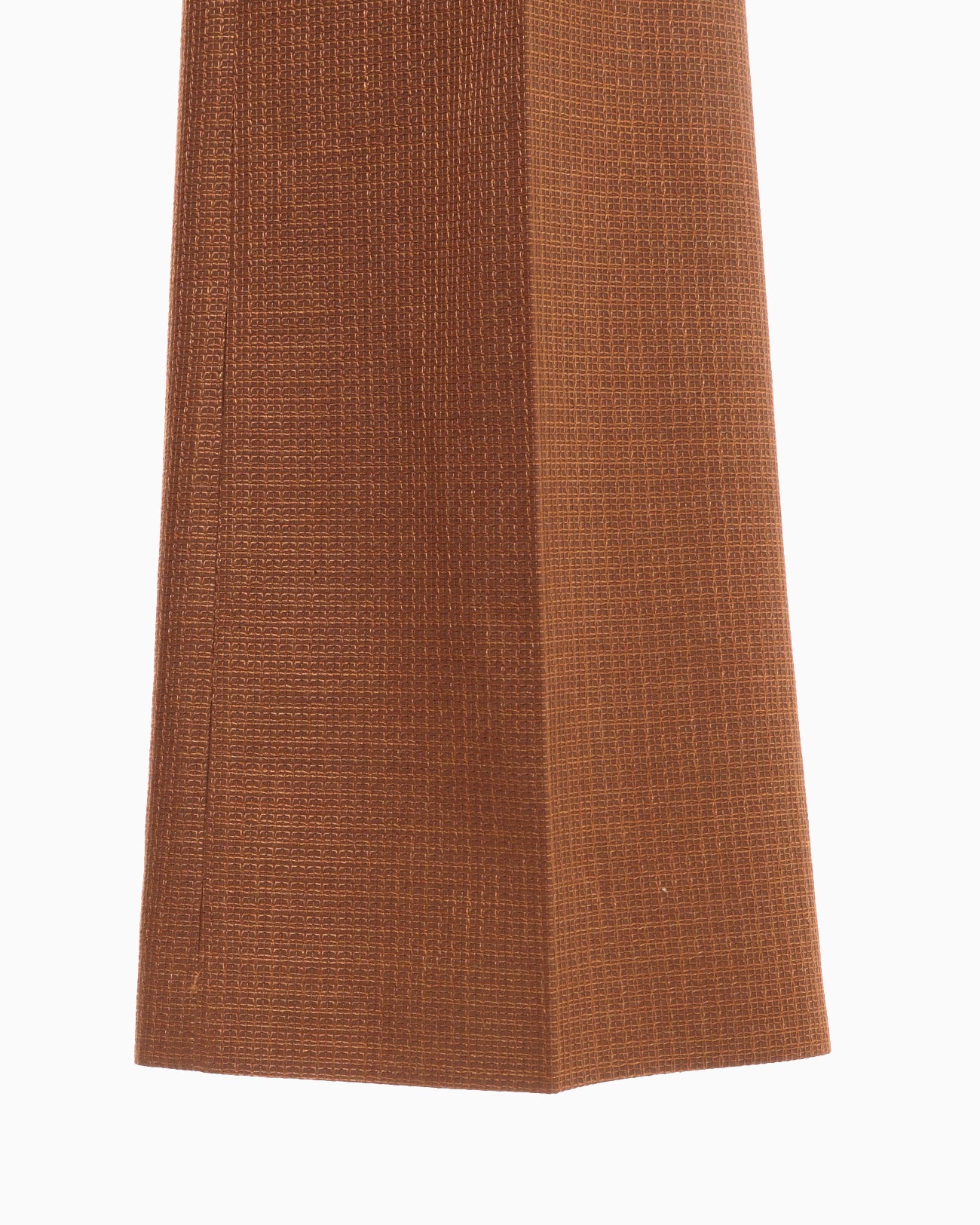 Geometric Silk Cotton Jacquard Flared Trousers - brown