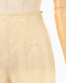 Bamboo Motif Willow Jacquard Sheer Trousers - beige