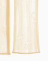 Bamboo Motif Willow Jacquard Sheer Trousers - beige
