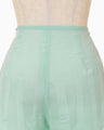 Bamboo Motif Willow Jacquard Sheer Trousers - mint green