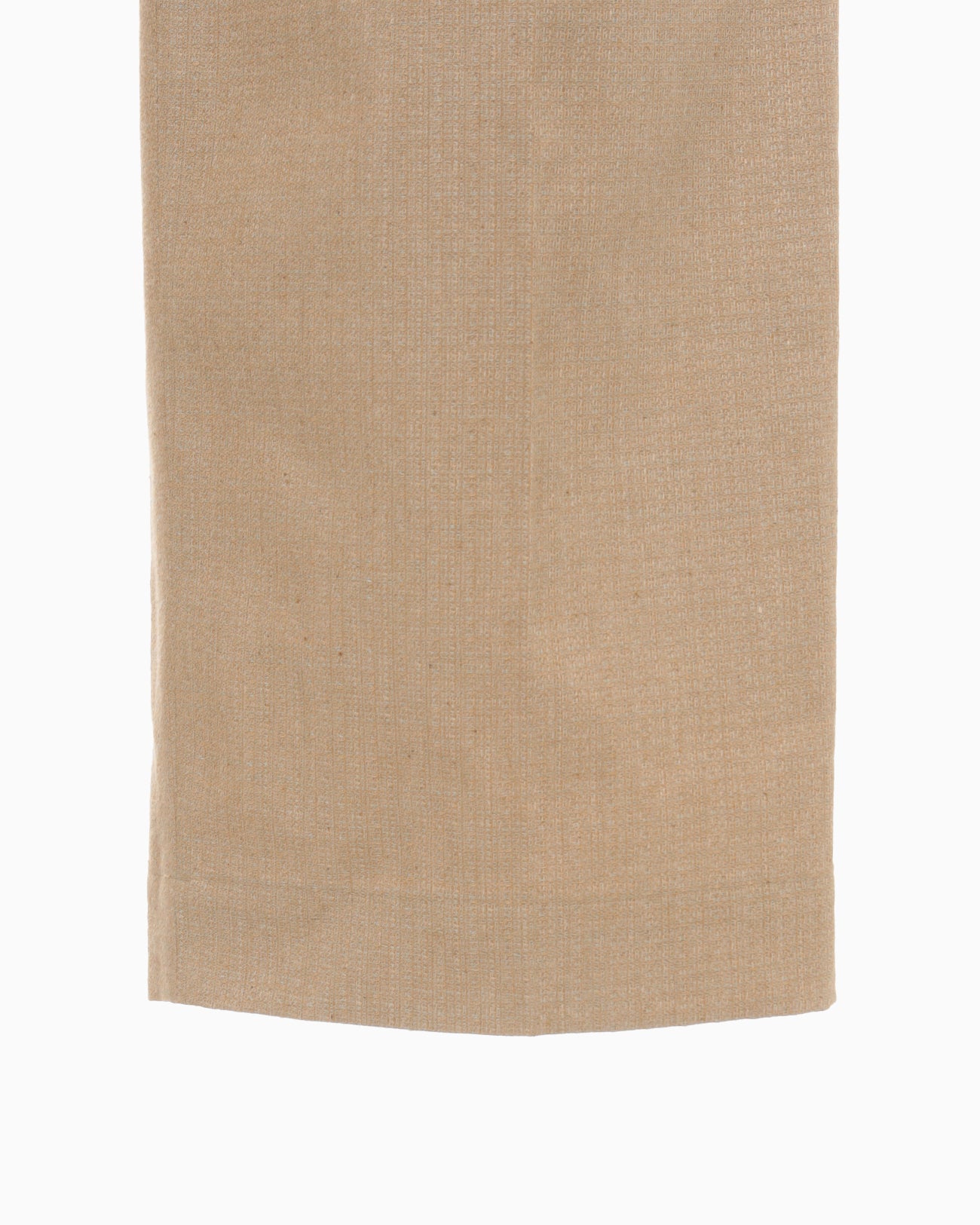 Naturally Coloured Cotton Dobby Wide Trousers - beige