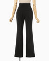 Stretched Triacetate Basket Pattern Trousers - black