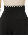 Stretched Triacetate Basket Pattern Trousers - black