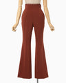 Stretched Triacetate Basket Pattern Trousers - brown