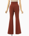 Stretched Triacetate Basket Pattern Trousers - brown
