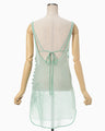 Bamboo Embroidery Silk Organdy Top - mint green