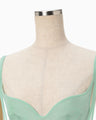 Bamboo Embroidery Silk Organdy Top - mint green