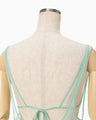 Bamboo Embroidery Silk Organdy Top - mint green