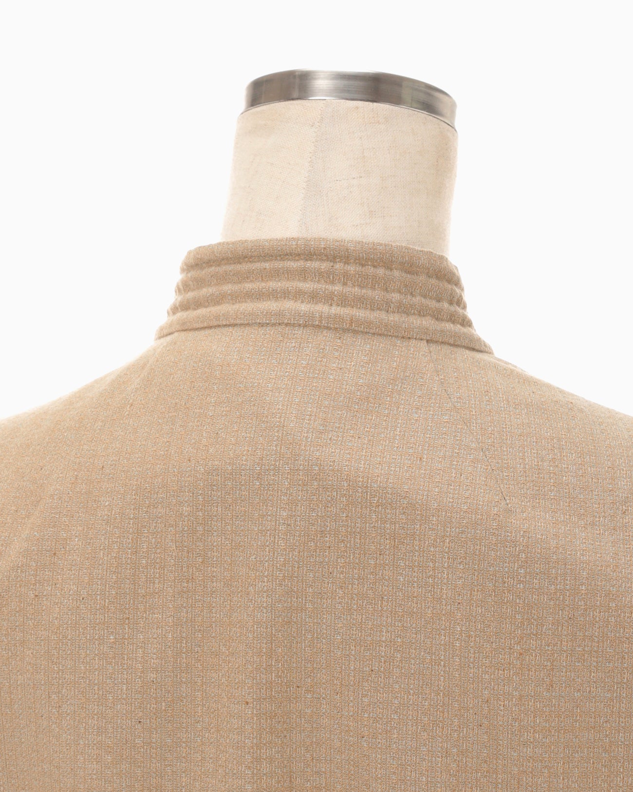 Naturally Coloured Cotton Dobby Vest - beige
