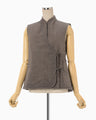 Naturally Coloured Cotton Dobby Vest - navy