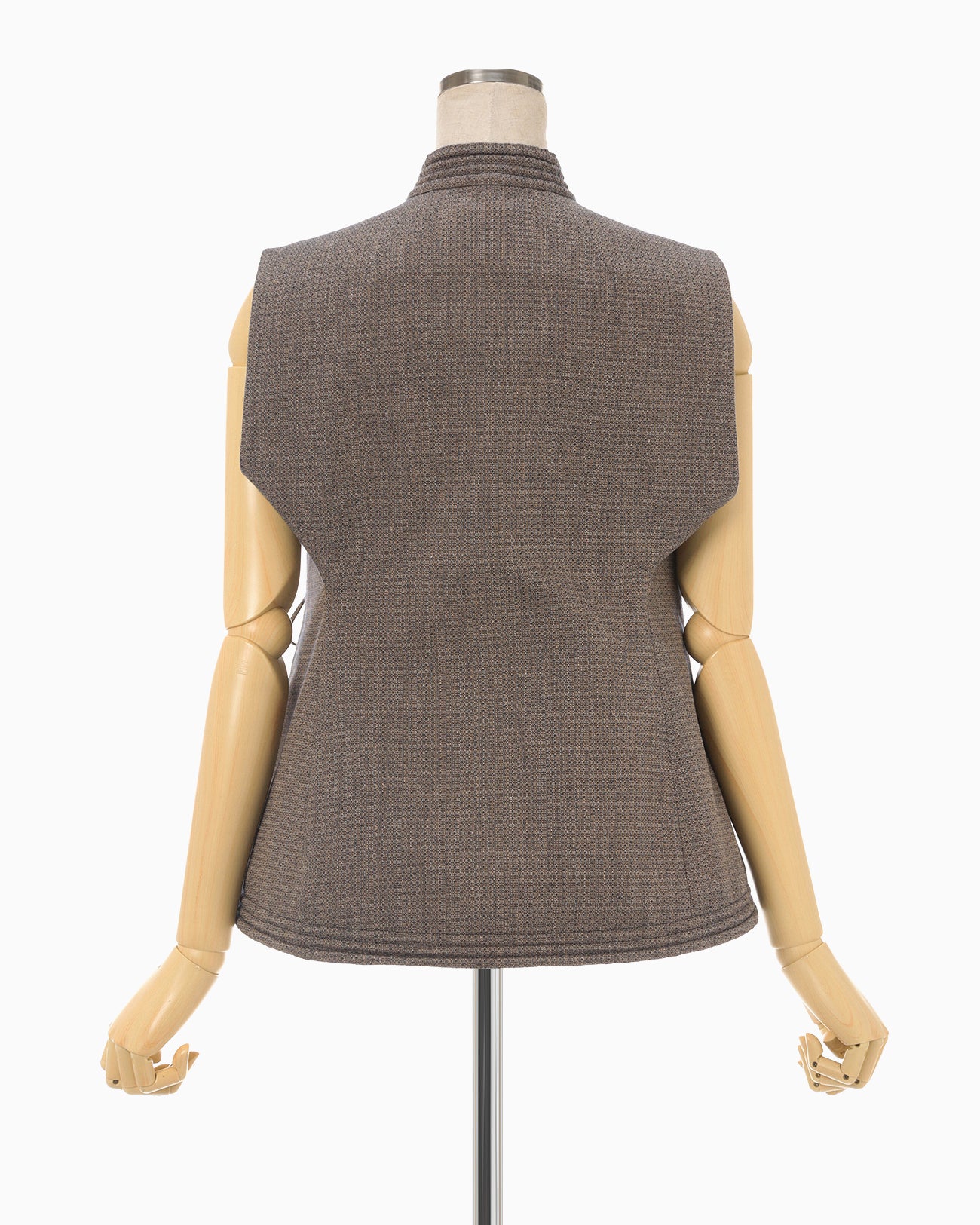 Naturally Coloured Cotton Dobby Vest - navy