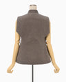 Naturally Coloured Cotton Dobby Vest - navy