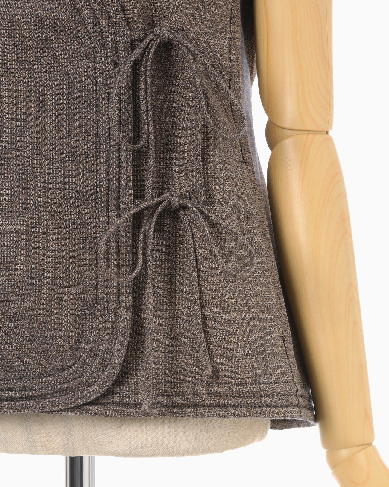 Naturally Coloured Cotton Dobby Vest - navy