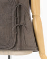 Naturally Coloured Cotton Dobby Vest - navy