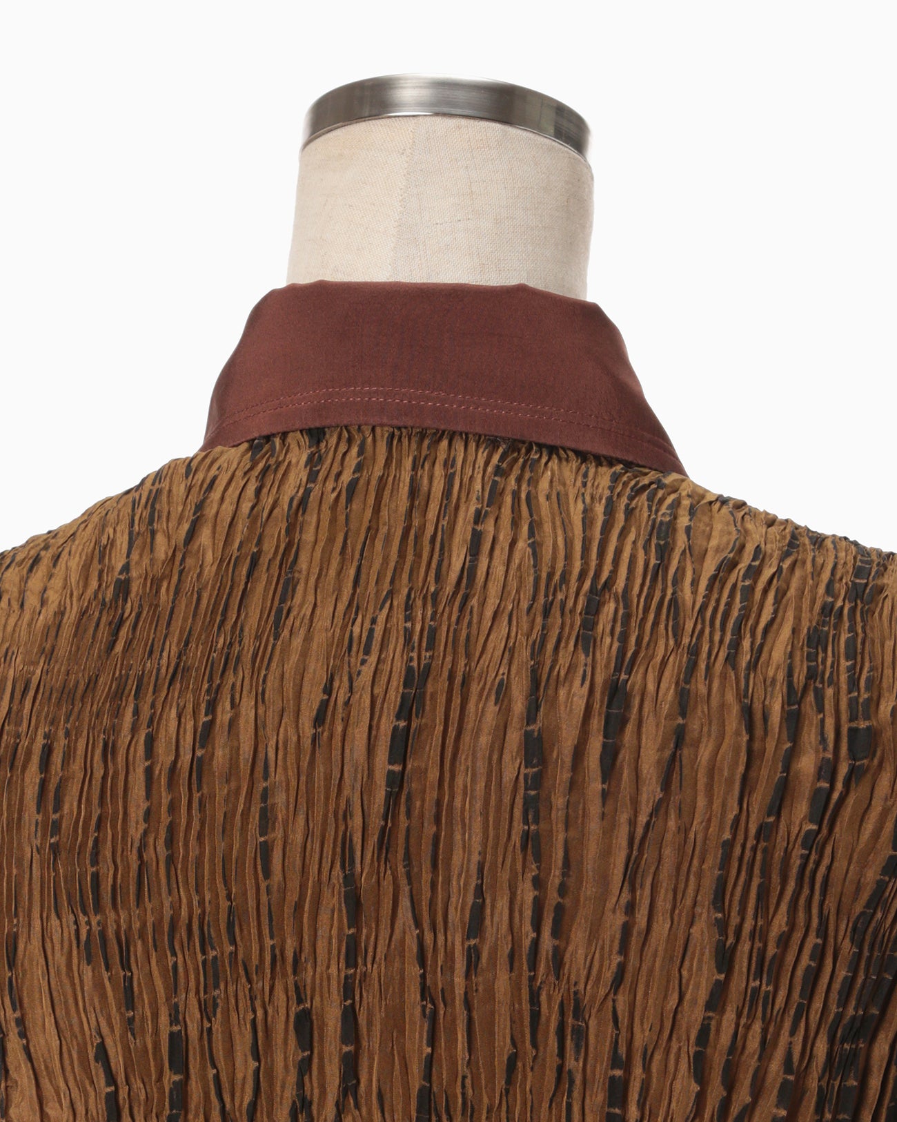 "Arimatsu Shibori" Ombre Dyed Silk Shirt - brown