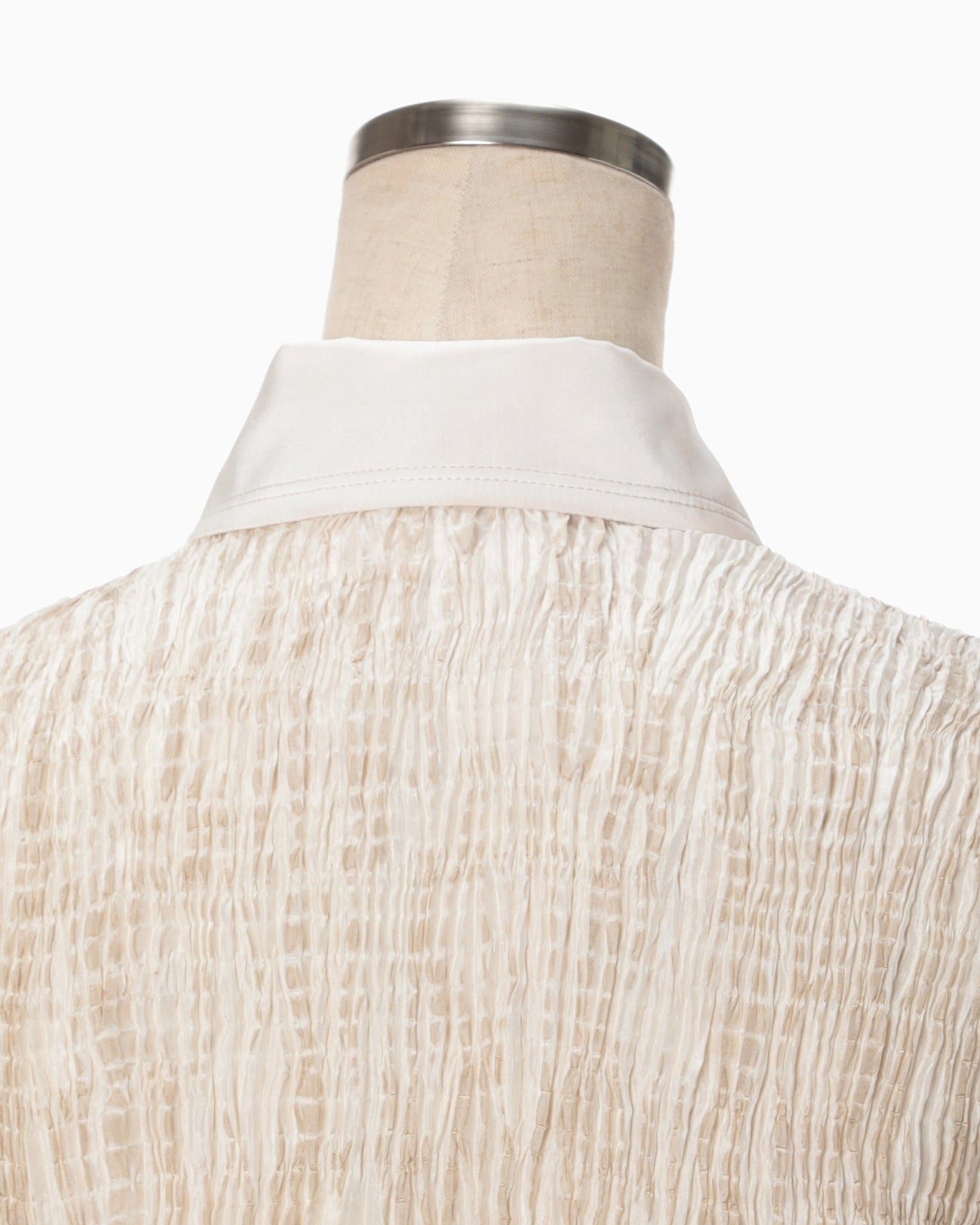 "Arimatsu Shibori" Ombre Dyed Silk Shirt - white