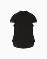 Stretched Triacetate Basket Pattern Top - black