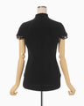 Stretched Triacetate Basket Pattern Top - black