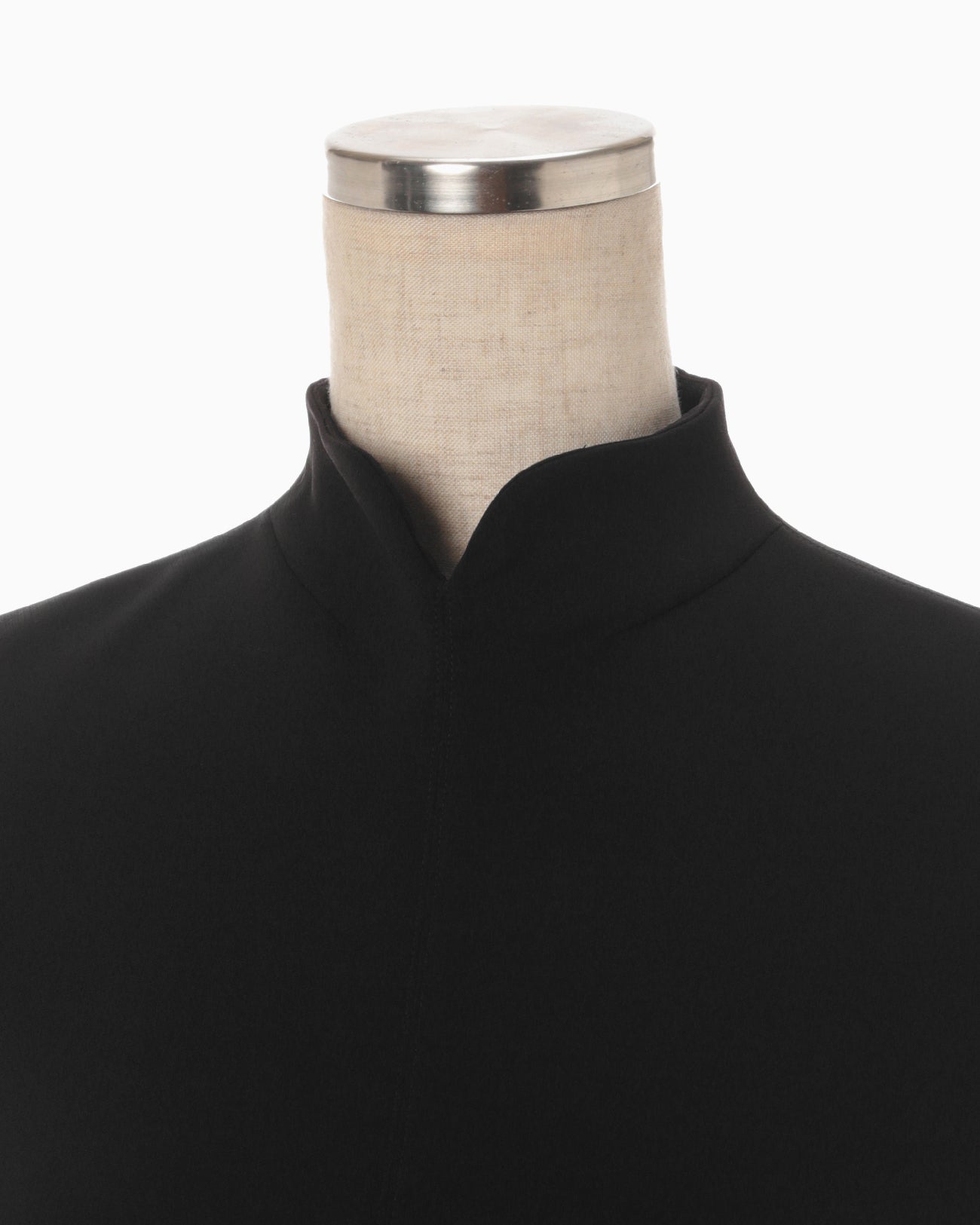 Stretched Triacetate Basket Pattern Top - black
