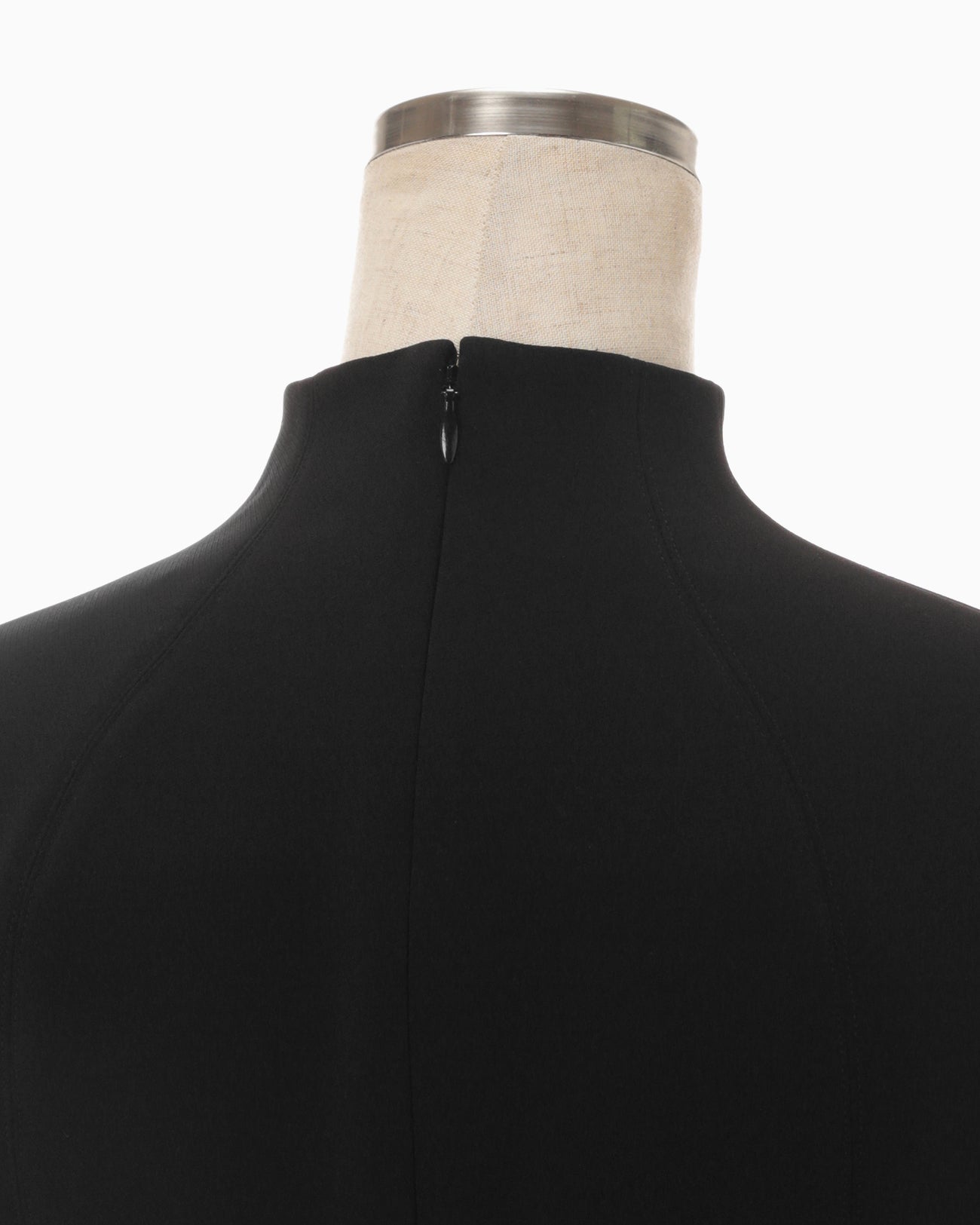 Stretched Triacetate Basket Pattern Top - black