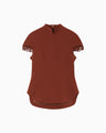 Stretched Triacetate Basket Pattern Top - brown
